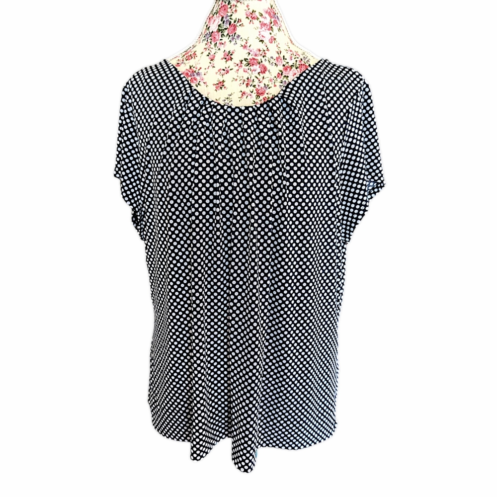 Worthington polka dot blouse